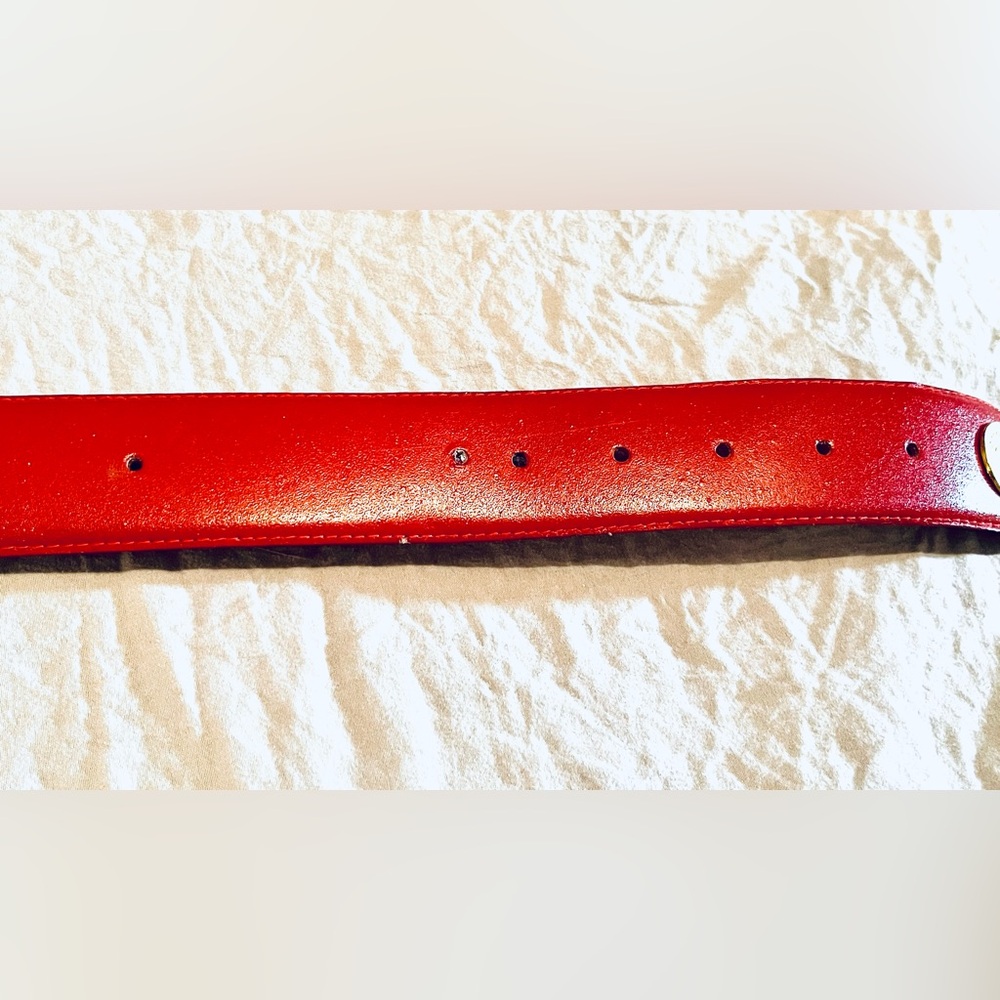 Arrivanto Red Leather Belt with Coins - Picture 6 of 9